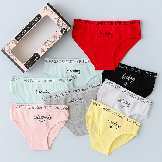 Women Panties 7pcs 7 Days Monday-Friday Size XS-M