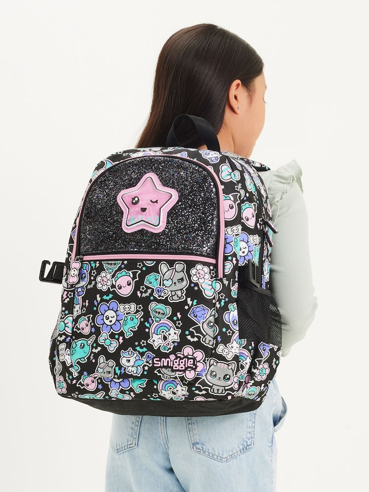 Smiggle Pink Star Backpack | (G1–G3) | 42 cm
