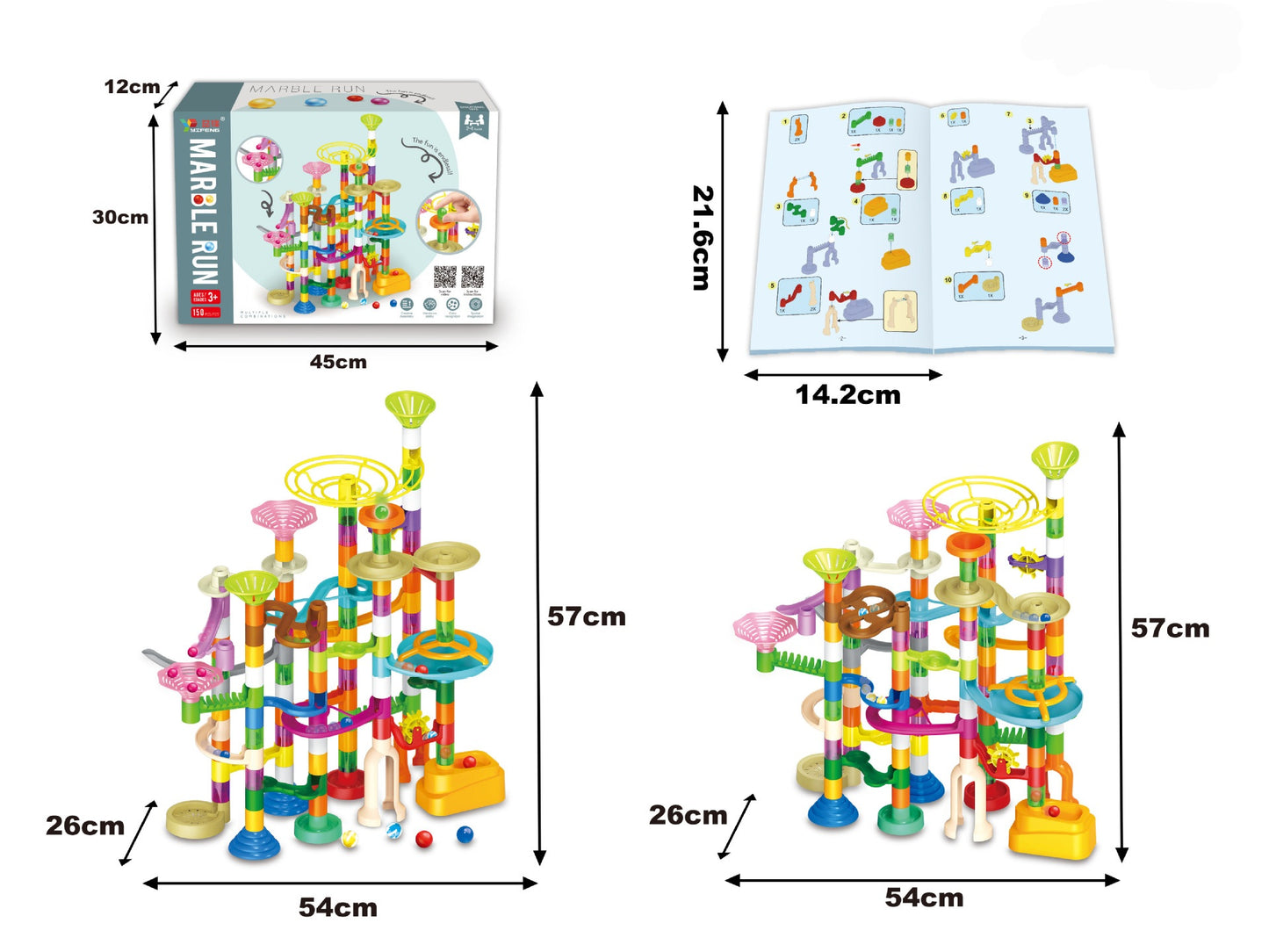 Marble Run Building Set for Kids | 150pcs | 3+