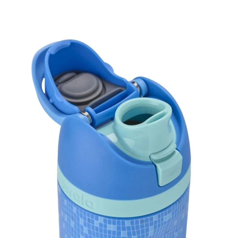 Owala Bottle Stainless Steel Free Sip Leak-proof Blue Squares 950ml