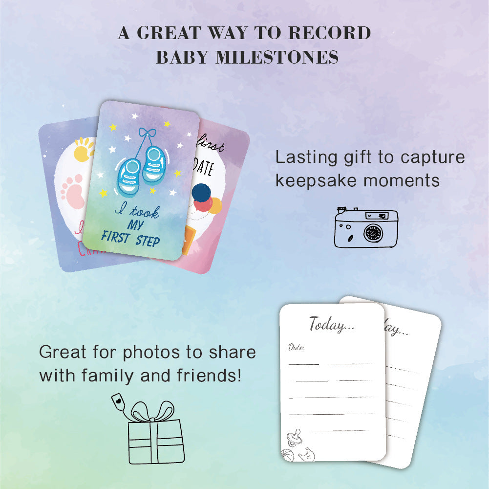 Growth commemorative card Baby Milestone 50 pcs