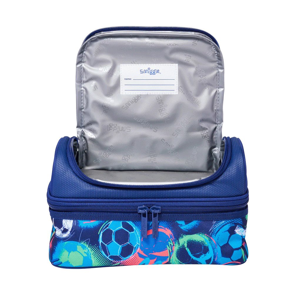 Smiggle Lunch Bag - Football | 24.5x16.5x15cm