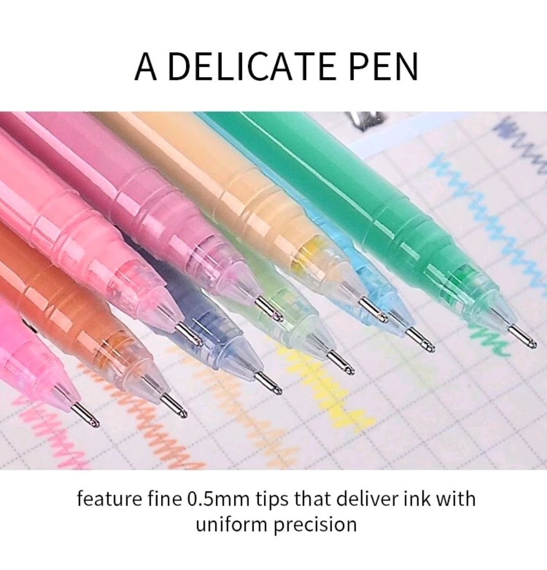 Morandi Metal gloss Pen Pack Of 9 Pcs 0.5mm