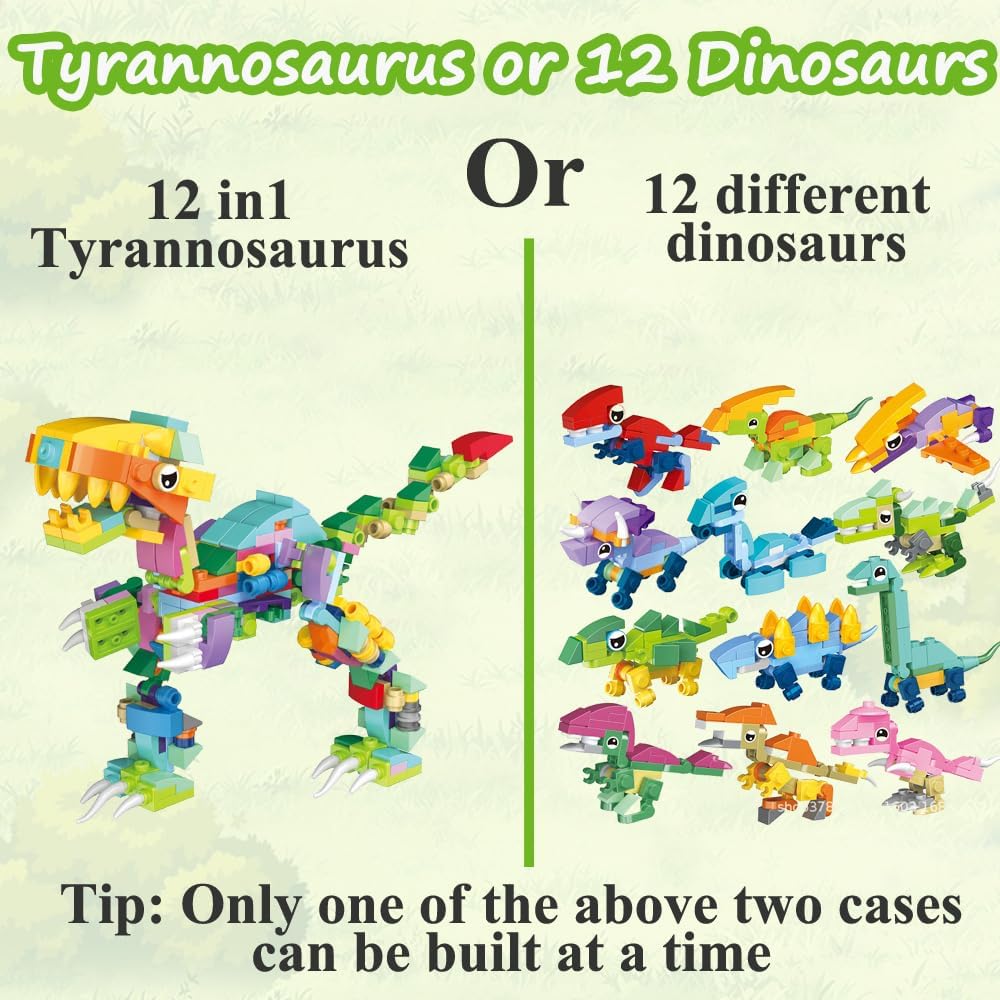 Building Blocks Dinosaurs 12in1 | Full Box | 3+