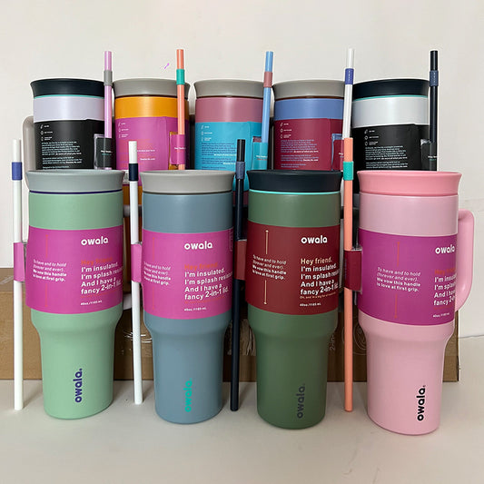 Owala Tumbler Stainless Steel- FreeSip | Leak-proof | With Handle | 1185ml - 40oz.