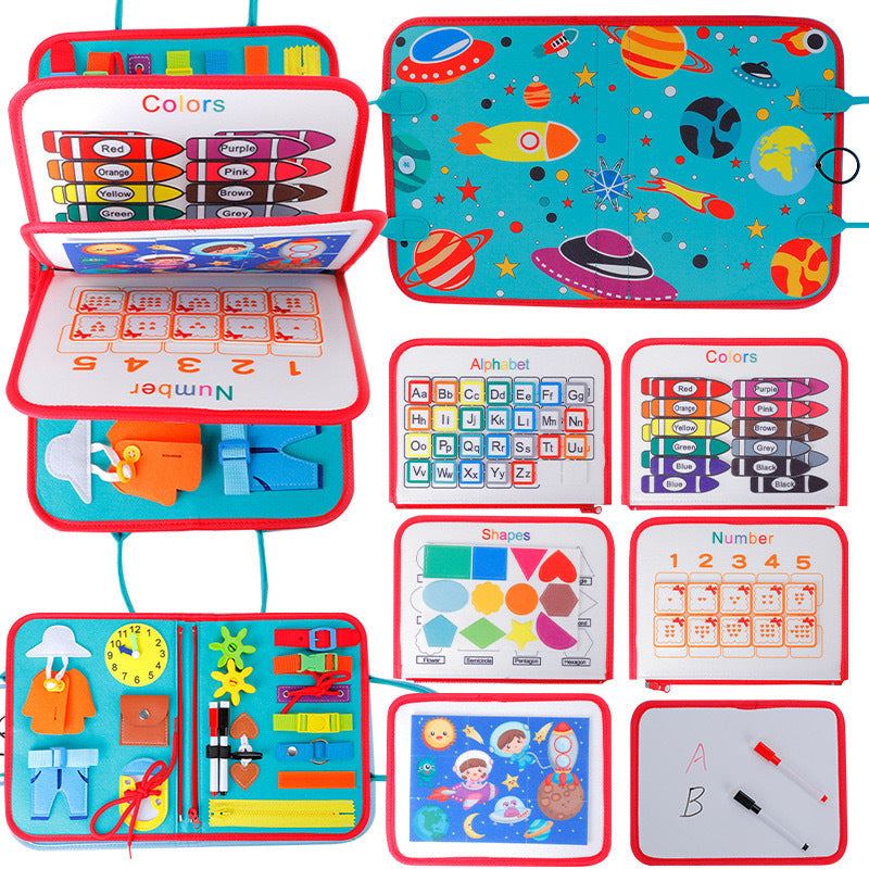Toddler Busy Board Sensory Preschool Educational Toy For Kids
