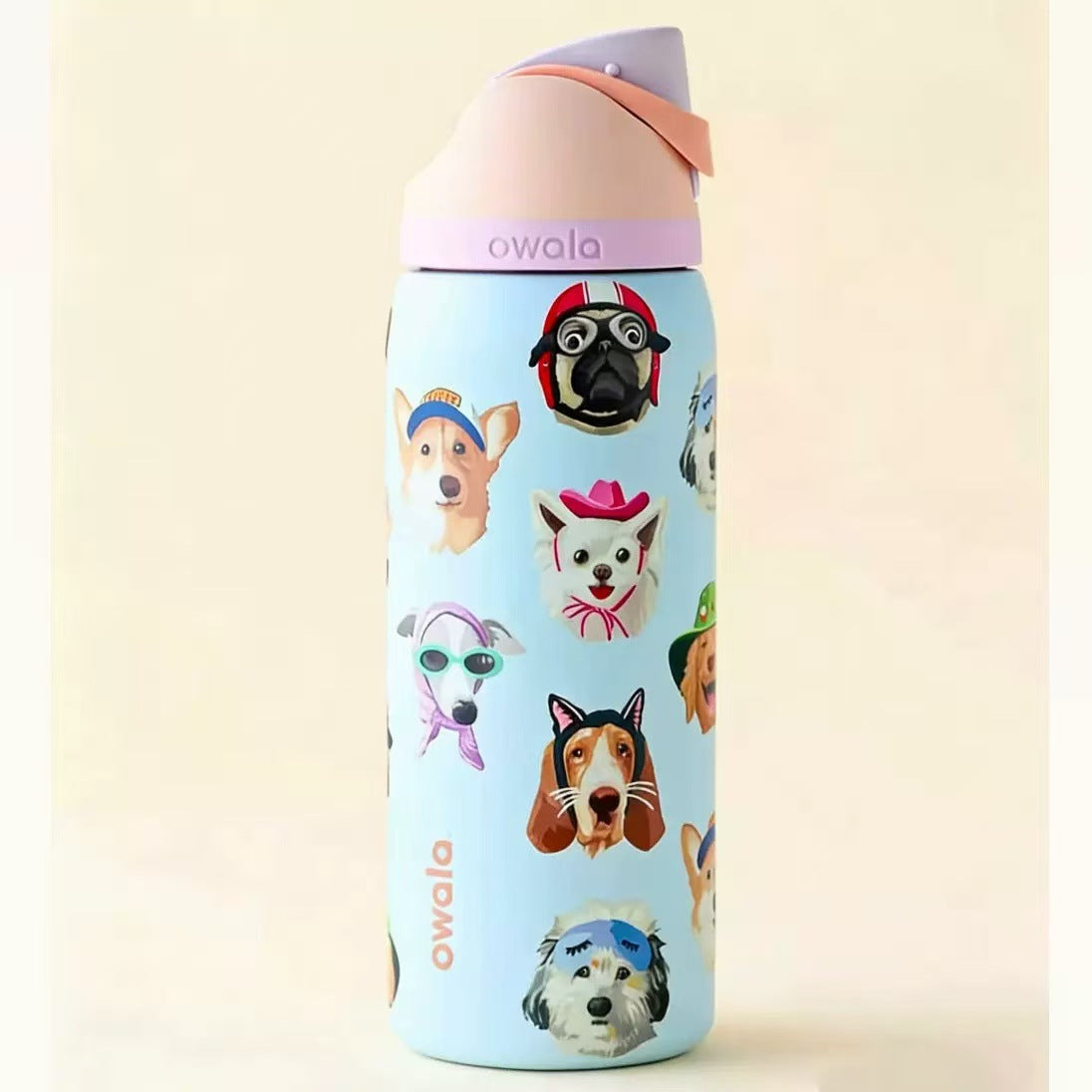 Owala Bottle Stainless Steel FreeSip Leak-proof | Dog Collage | 950ml