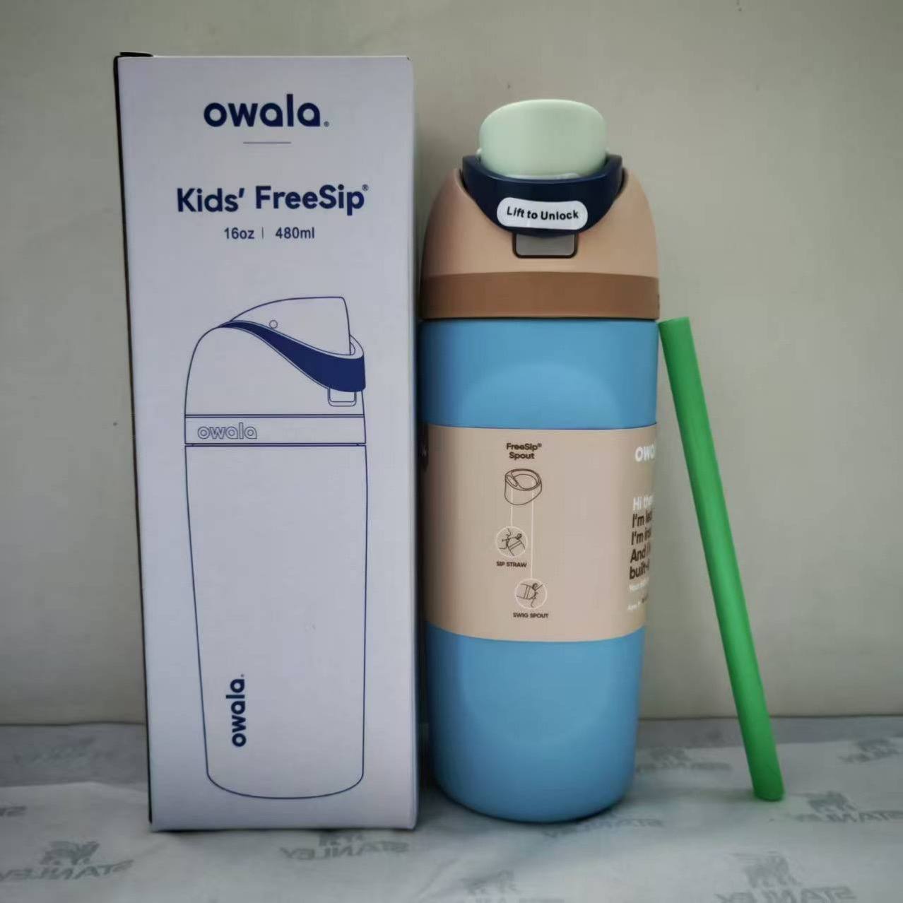 Owala Bottle Stainless Steel Kids' Freesip With Straw 480ml