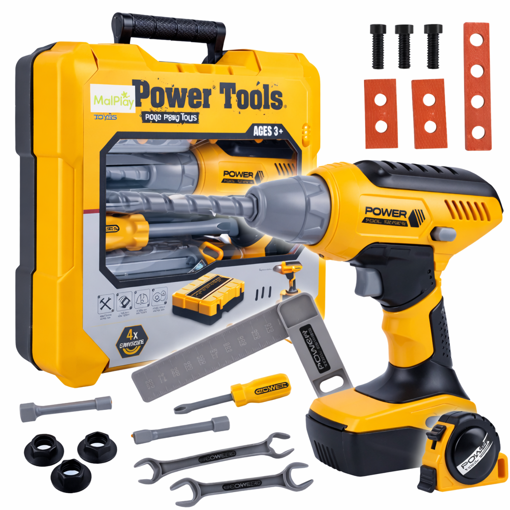 Power Tools Box - Role Play Toys With  Power Drill | 3+