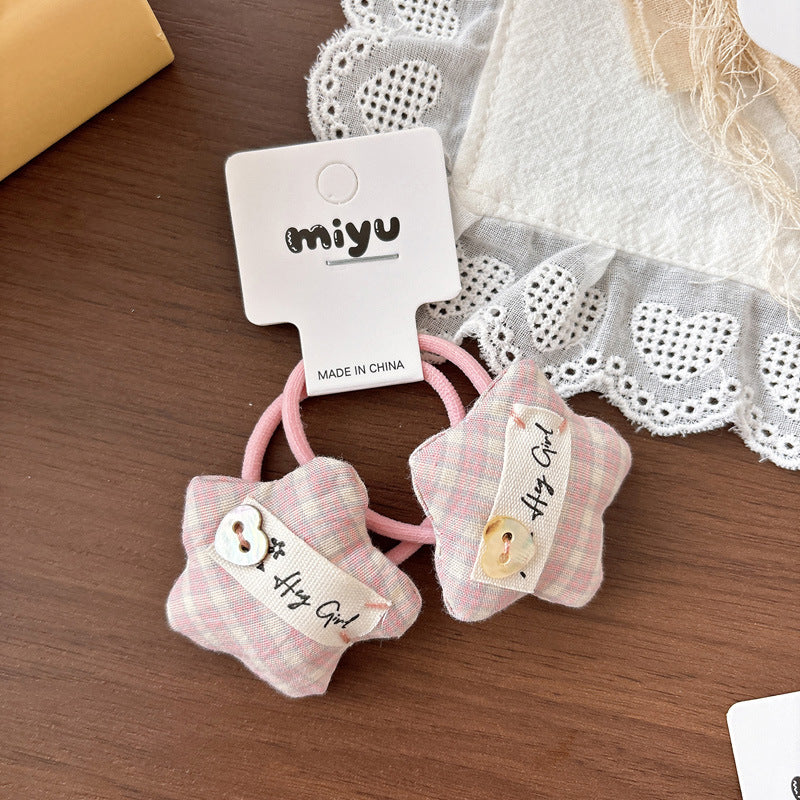 Pink Plaid Hair Accessories | 2pcs