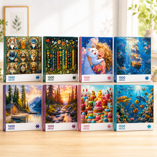 1000-Piece Jigsaw Puzzle Collection – Artistic & Scenic Designs