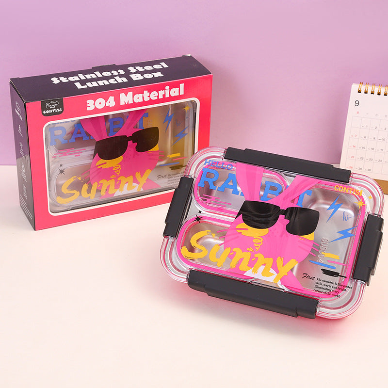 Lunch Box Stainless- Cartoon Design