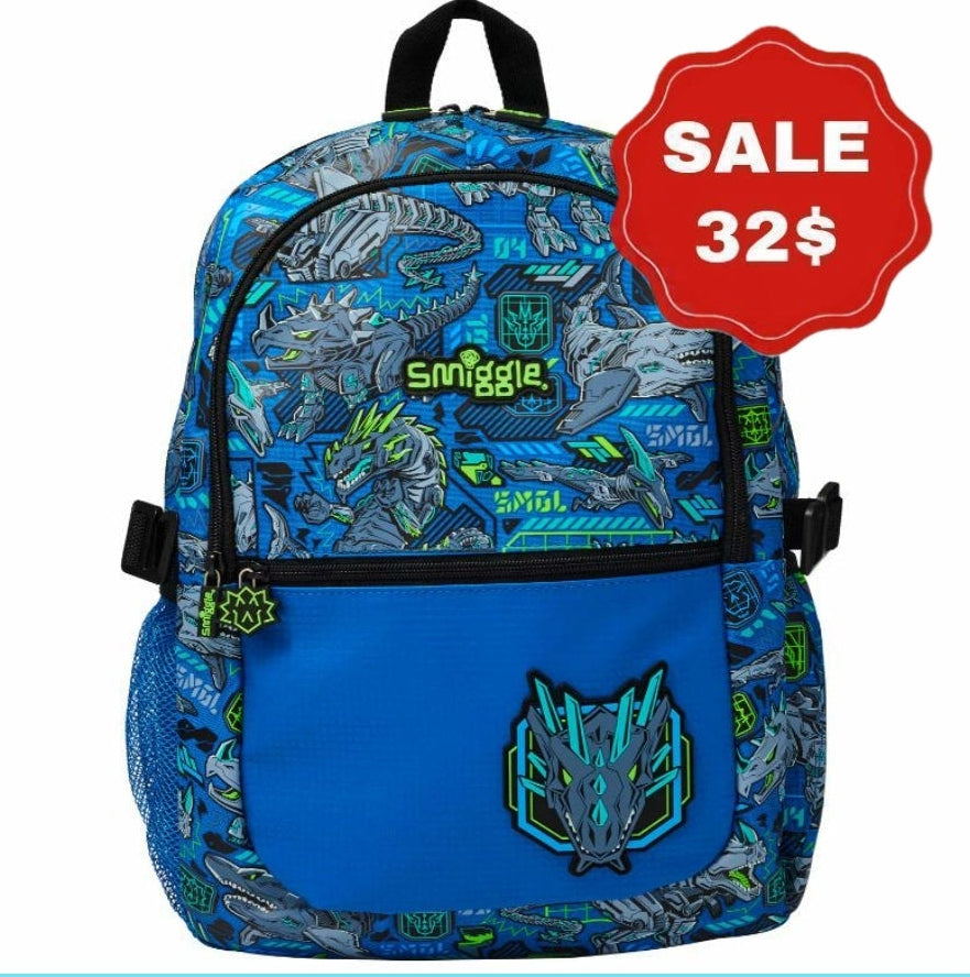 Smiggle Backpack Dinosaur Design 42cm G1-G3