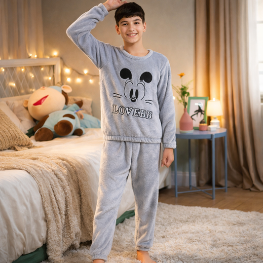 Warm Pyjama For Boys And Girls Dog Love Size 3-14y