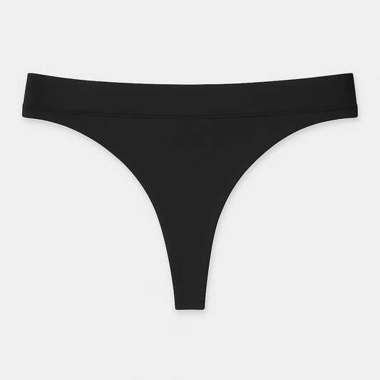 String For Sport Underwear Black Panties Size S
