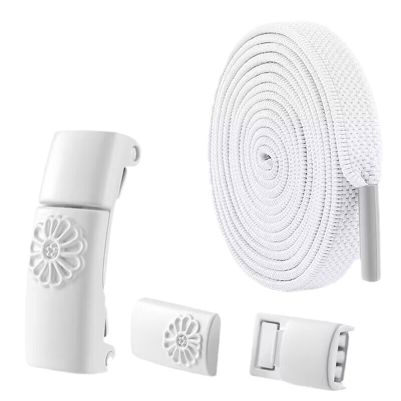 No Tie Elastic Shoelaces 100cm Black Or White