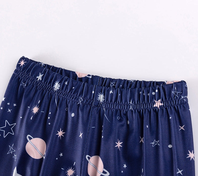 Girls Moon Print Pajama Set | Size 2-7y
