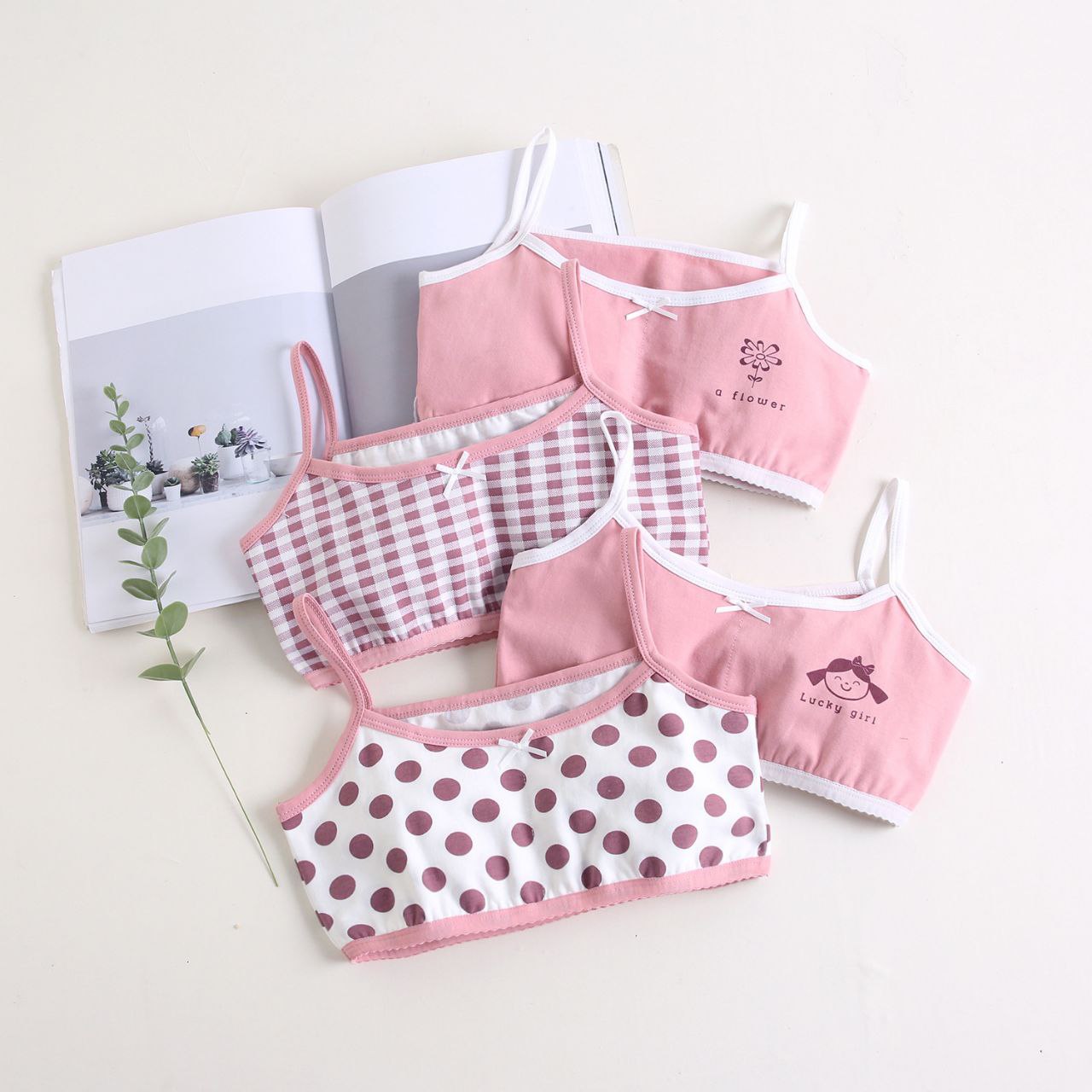 Girls Cotton Underwear 2–12Y – Pink Dots | Build Your Own Set