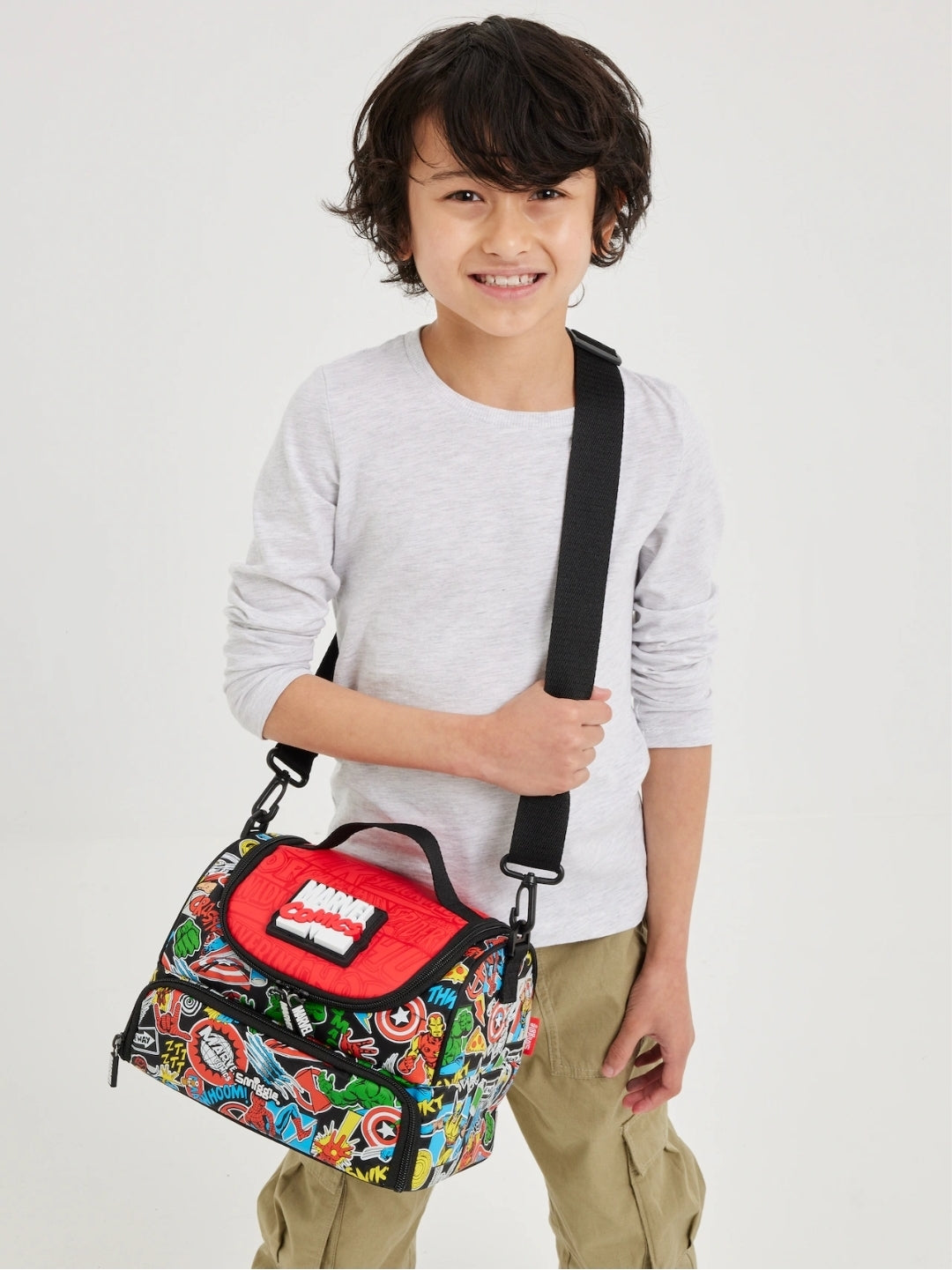 Smiggle Lunch Bag - Marvel Comics | Shoulder Strap | 25.5×18×15.5 cm
