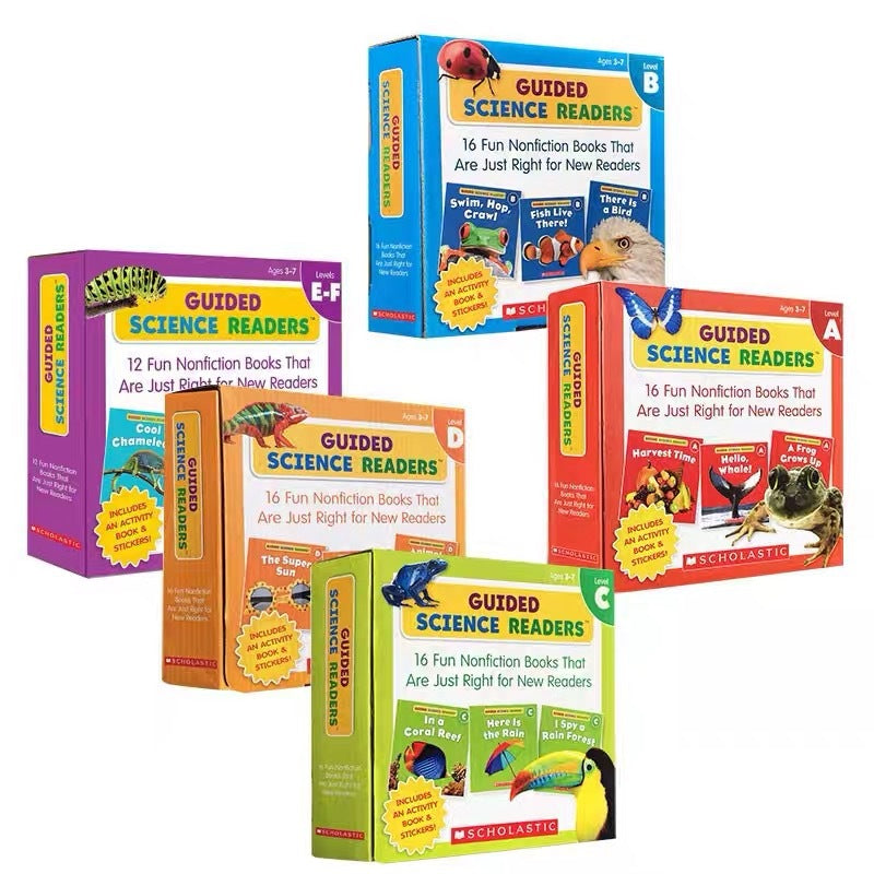 Guided Science Readers | 16 Fun Nonfiction Books | Level A-F | 3+