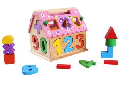 Wooden Educational Number & Shape Sorting House | 3+
