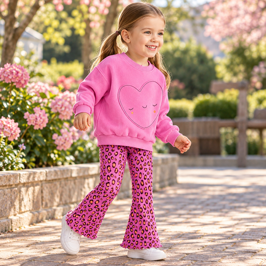 Kids’ Cotton Heart 2-Piece Outfit Set / 2–8Y
