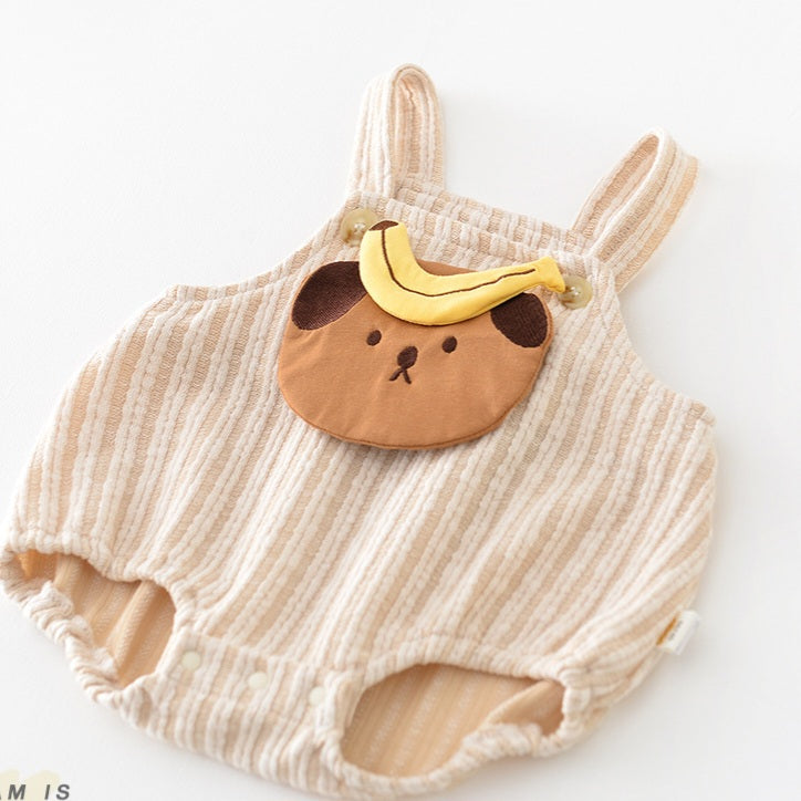 Banana Bear Baby Romper Set - Outfit 2 Pcs | Size 3-24 Months