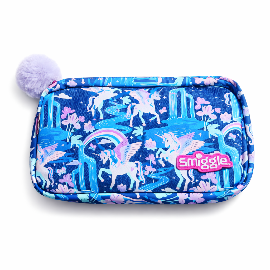 Smiggle Pencil Case | Blue Unicorn