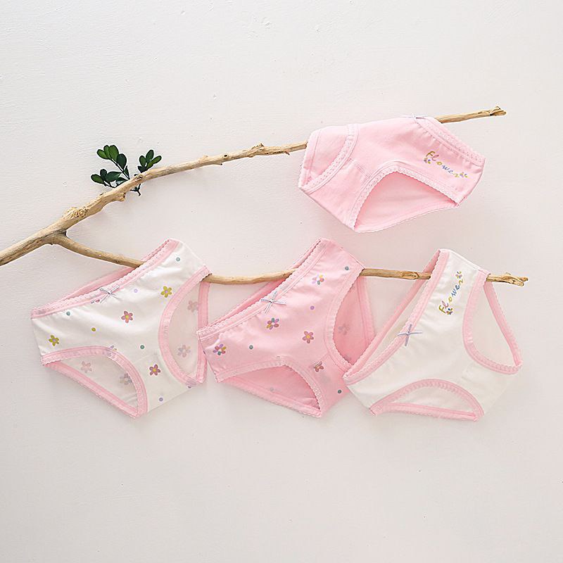 Girls Cotton Underwear 2–12Y – Pink Flower | Build Your Own Set