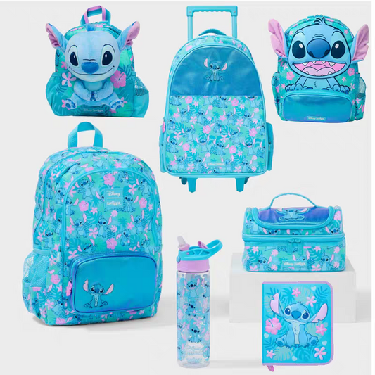Smiggle Stitch Design Set Of 3pcs Bottle Lunch Box Backpack 42cm