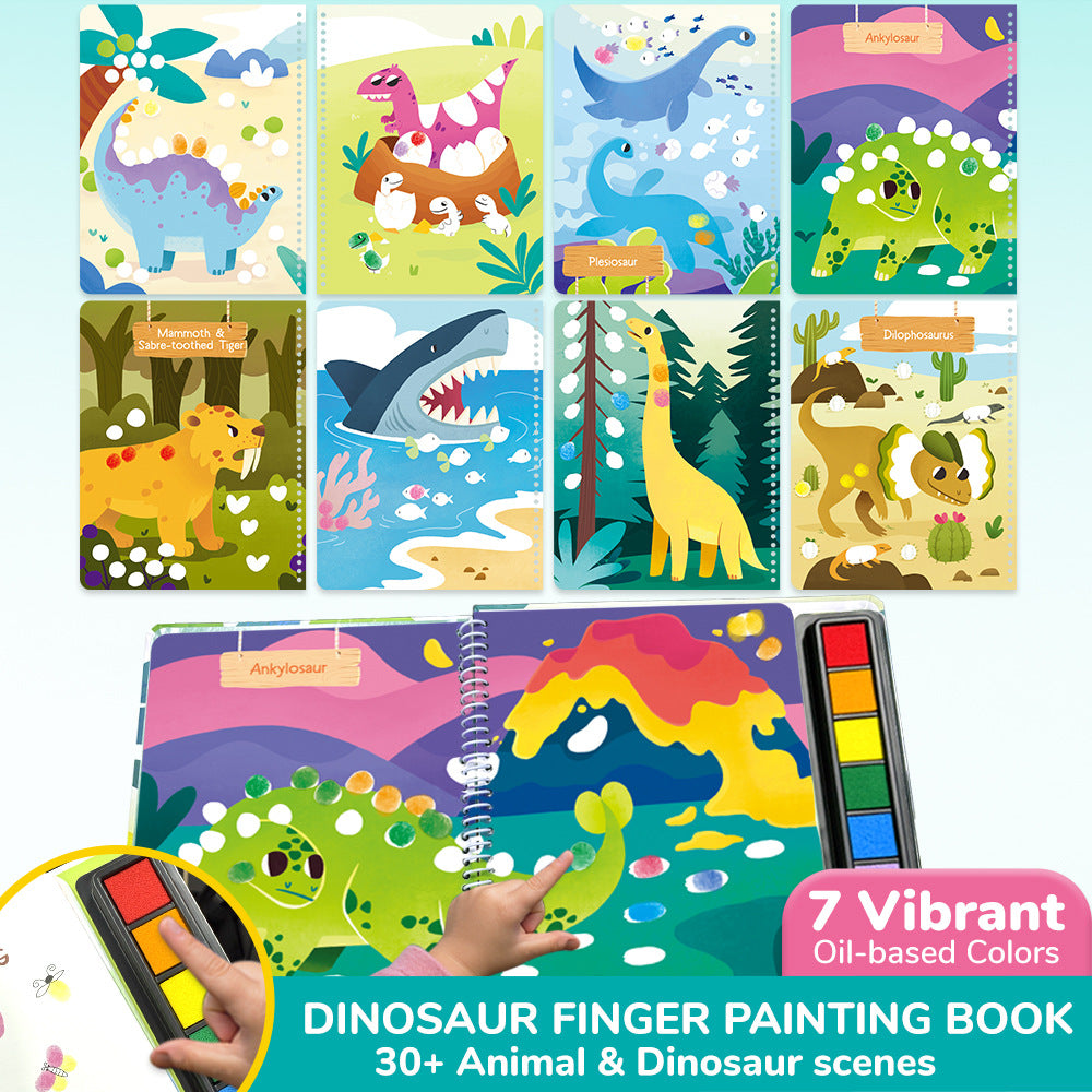 Finger Painting Activity Book | 30+ Scenes | 3+