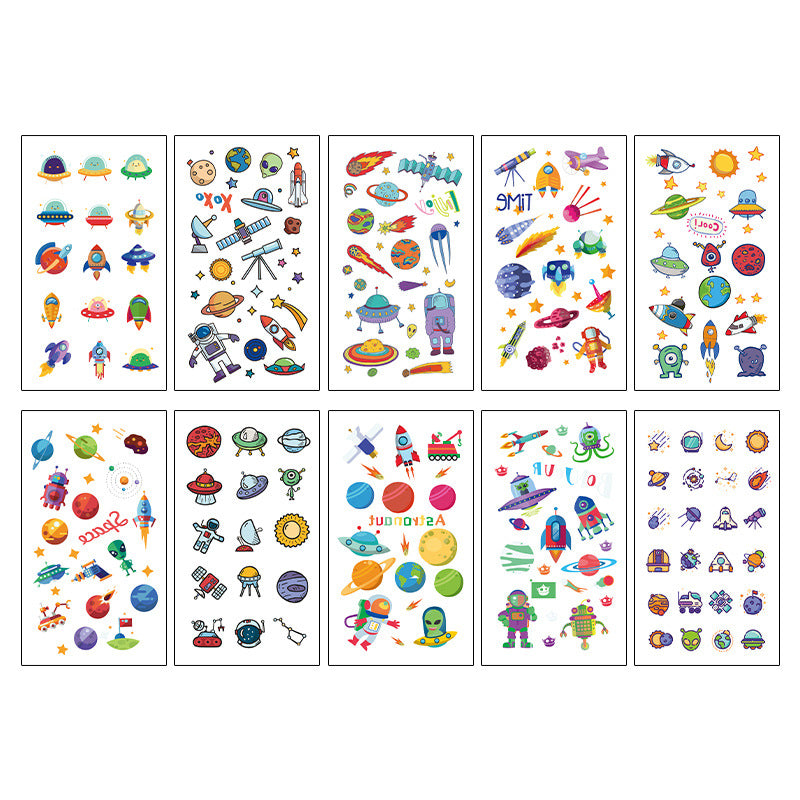 Tattoo Removable Stickers Temporary Designs For Kids - 10 Pcs Pack