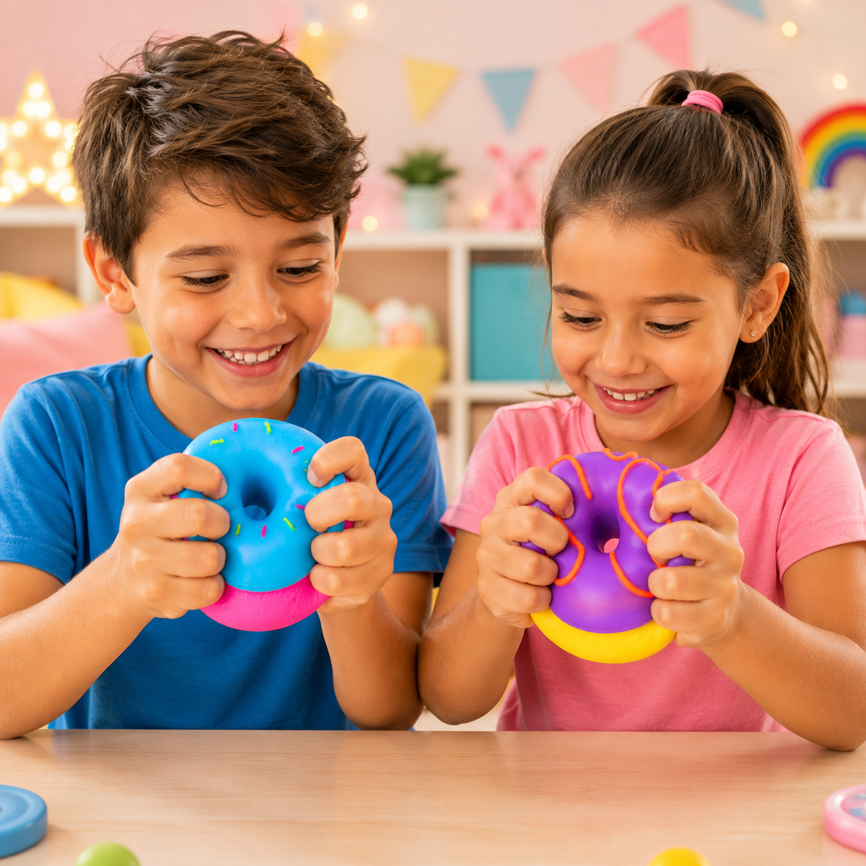 NeeDoh Squishy Donut  Squeeze Toy | Soft Stress Relief | 3+