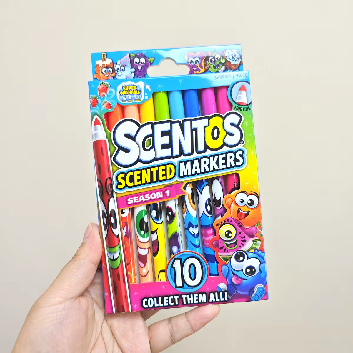 Scentos Scented Markers  | 10 Fine Line Washable Markers | 3+