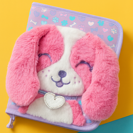 Smiggle Stationery Set Zip Pencil Case Dog Design