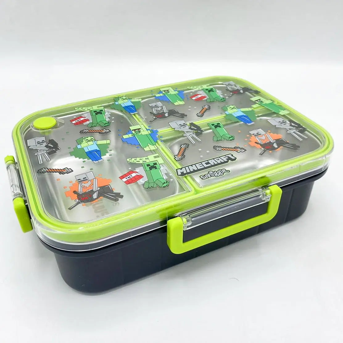 🧊Smiggle Minecraft Lunch Box | Stainless Steel | 23x17x6.5cm