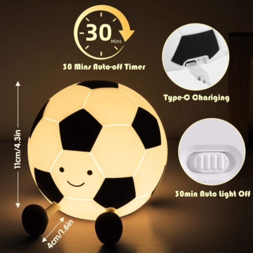 Football Night Light Multicolor Glow | Usb Rechargeable | 3+