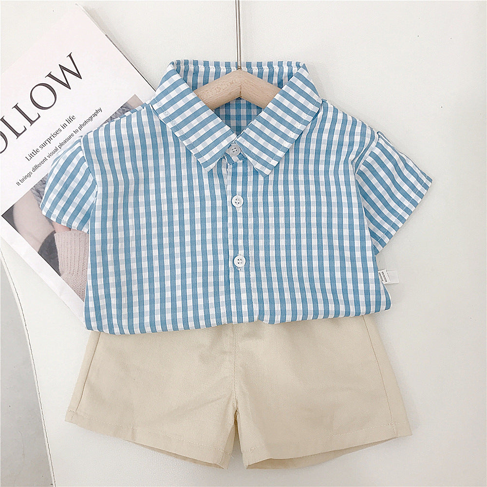 Boys Cotton  Blue Set - Soft Summer Outfit (2-3Y)