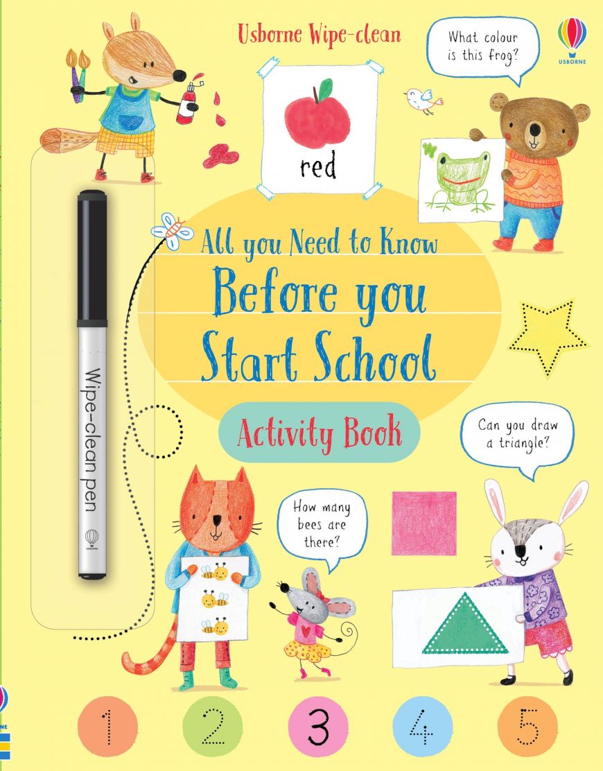 Usborne Wipe-Clean Books For Kids | Soft Cover | 3+