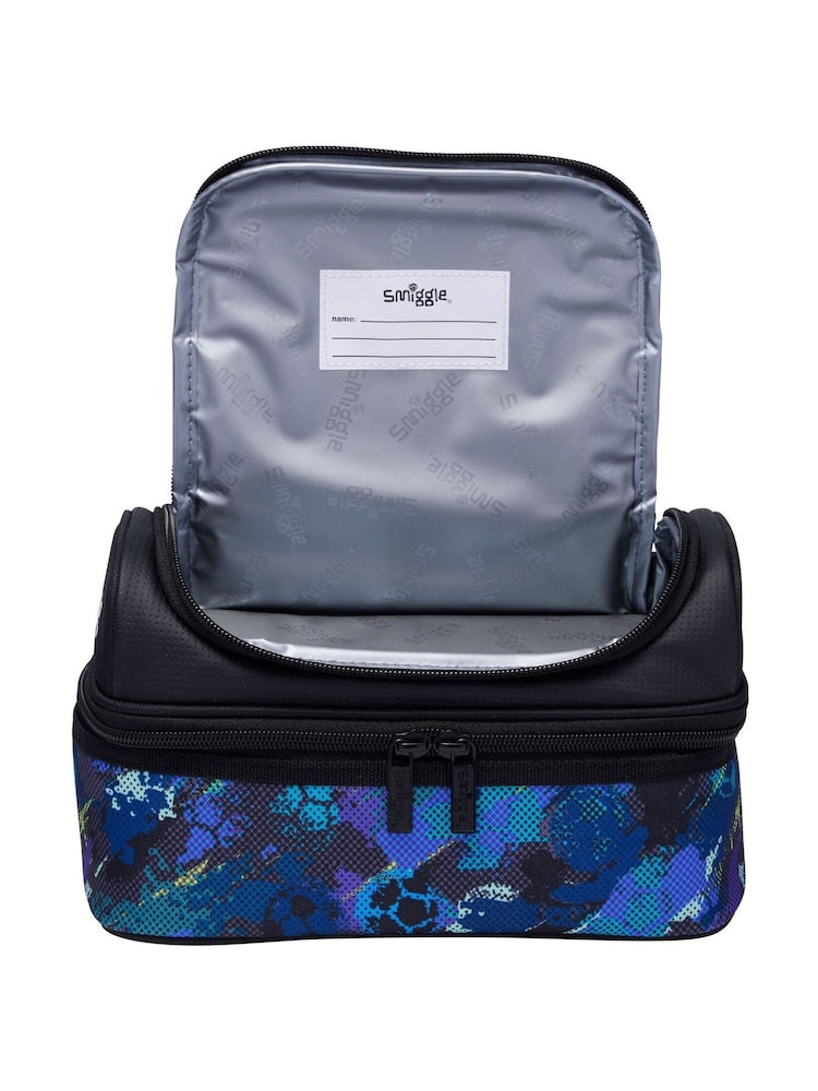 Smiggle Lunch Bag - Blue | Football | 25×14.5×12.5cm