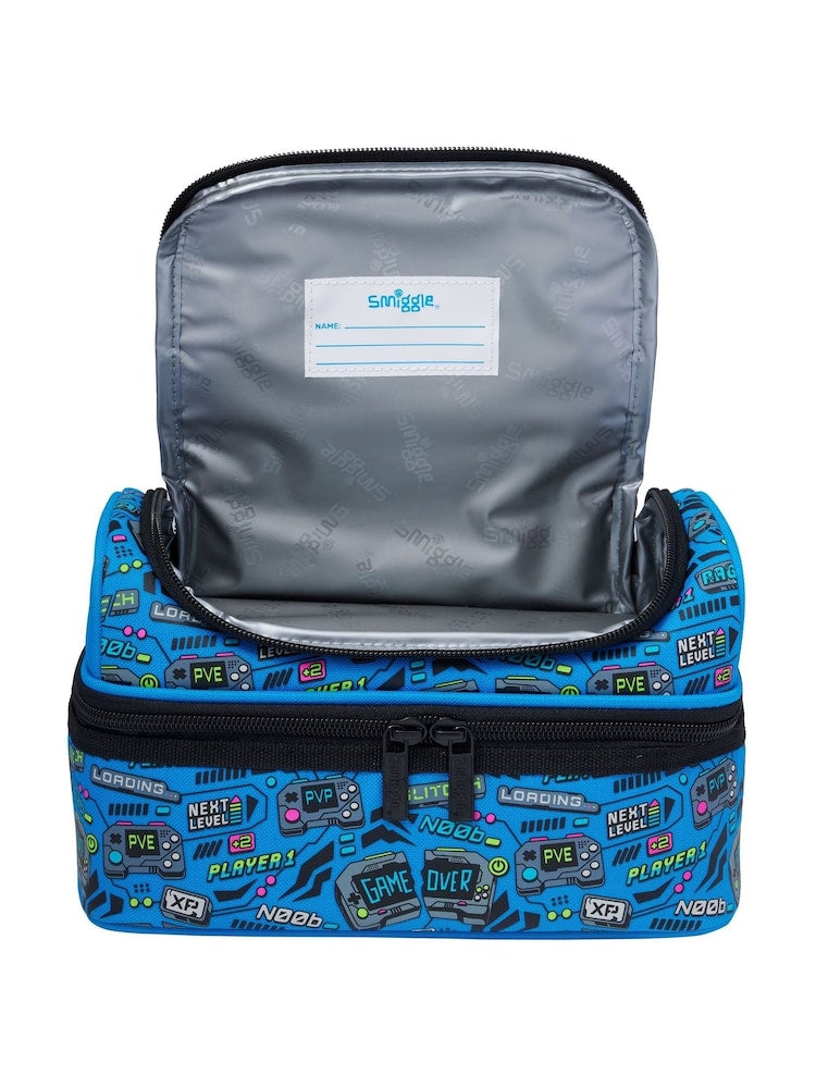 Smiggle Lunch Bag | Blue Game Over | 24.5×15.5×15cm