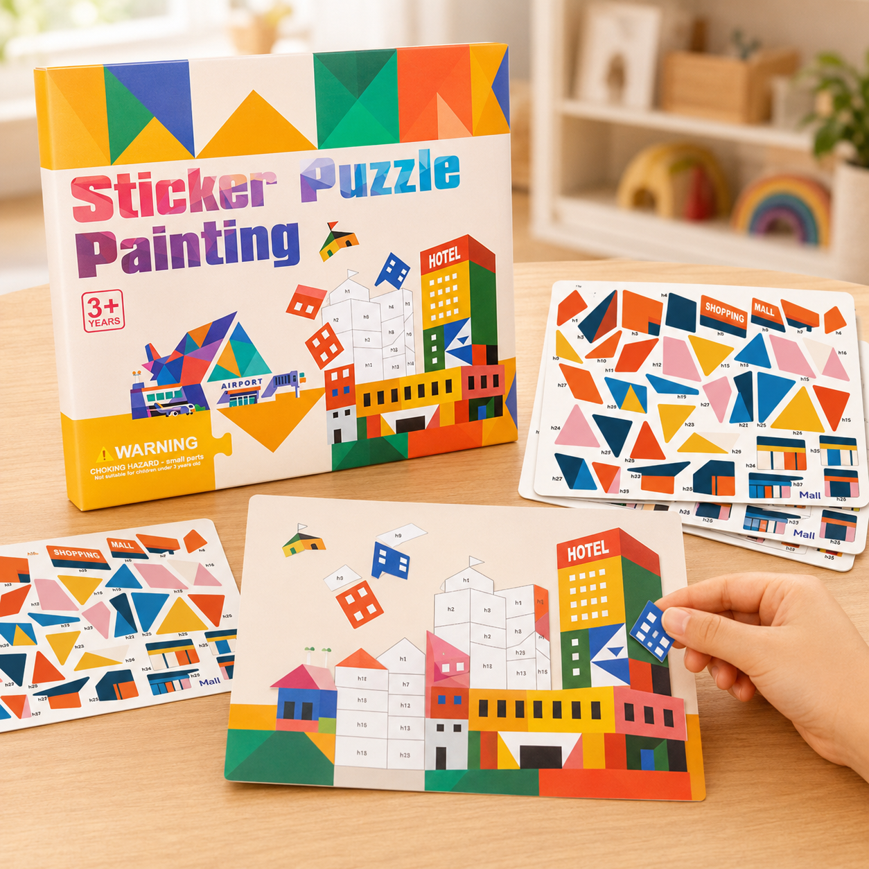 Sticker Puzzle Painting Creative Mosaic Activity Set – Ages 3+