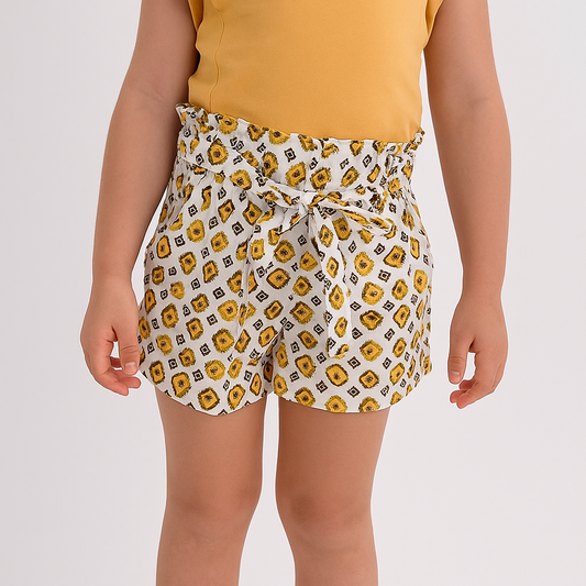 Short For Girls Flower Design Zara Size 5-6y
