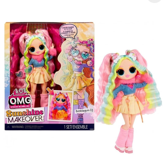 L.O.L. Surprise! OMG Sunshine Color Change Bubblegum DJ Fashion Doll - Multiple Surprises and Accessories