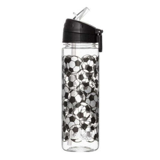 Smiggle Water Bottle -Silver  Football | 650ml