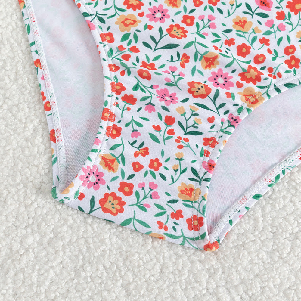 Girls Swimsuit Flower - 2pcs |Size 5-14y