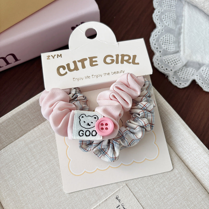 Cute Girl Plaid Scrunchie | 2pcs