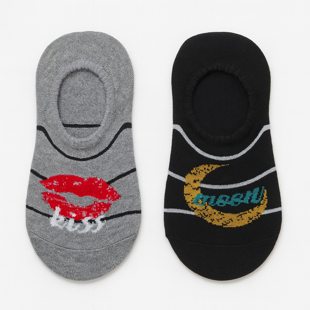 Short Socks Cotton With Design For Kids 30-34