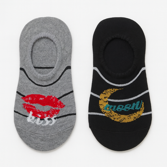 Short Socks Cotton With Design For Kids 30-34