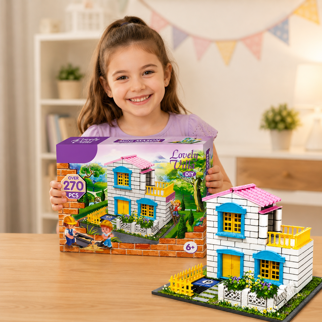 DIY Mini Brick Villa Building Set | 270pcs | 6+